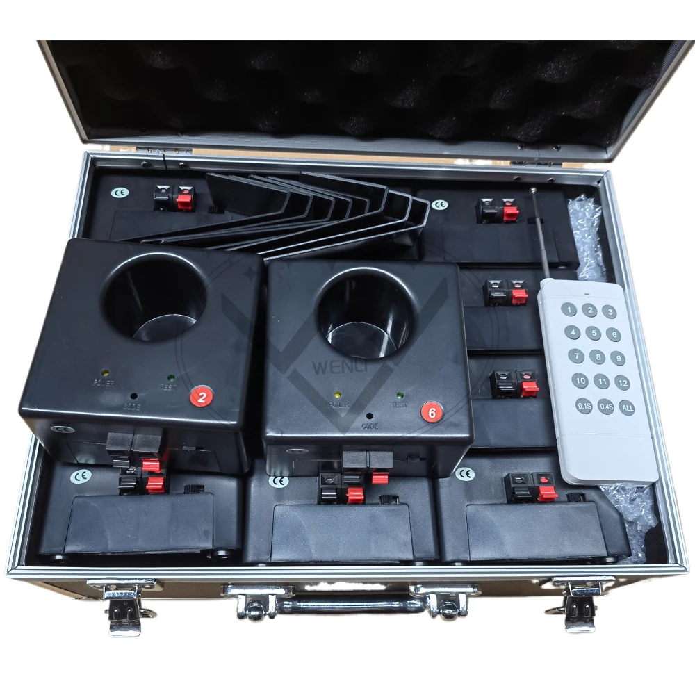 Hot Sale Outdoor Black Wedding Cold Fountain Machine For Wedding Party 8 Channel Cold Flame Firing System