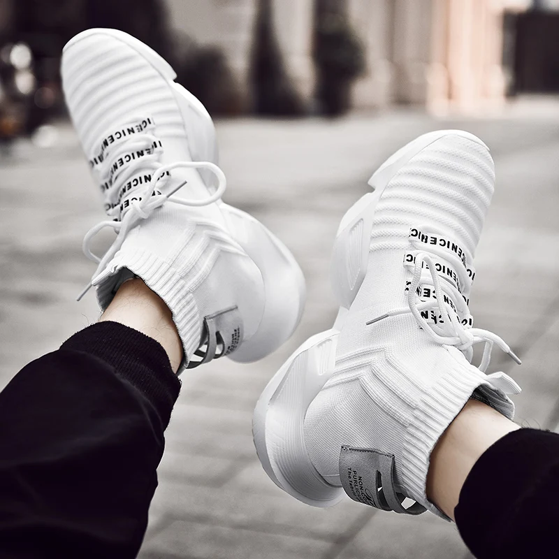 
Wholesale in Stock breathable high Mesh mens trainers sneakers for Men fashionable Sports Casual Athletic Running Shoes sneakers 