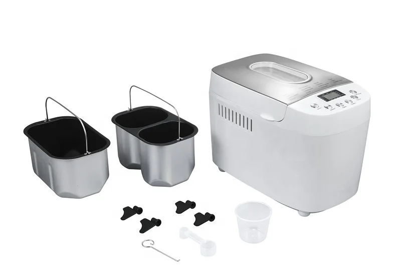1.5KG Loaf Size Double Pan Bread Maker Machine with LCD Screen, Multi-function, Automatic, 850W, AC motor