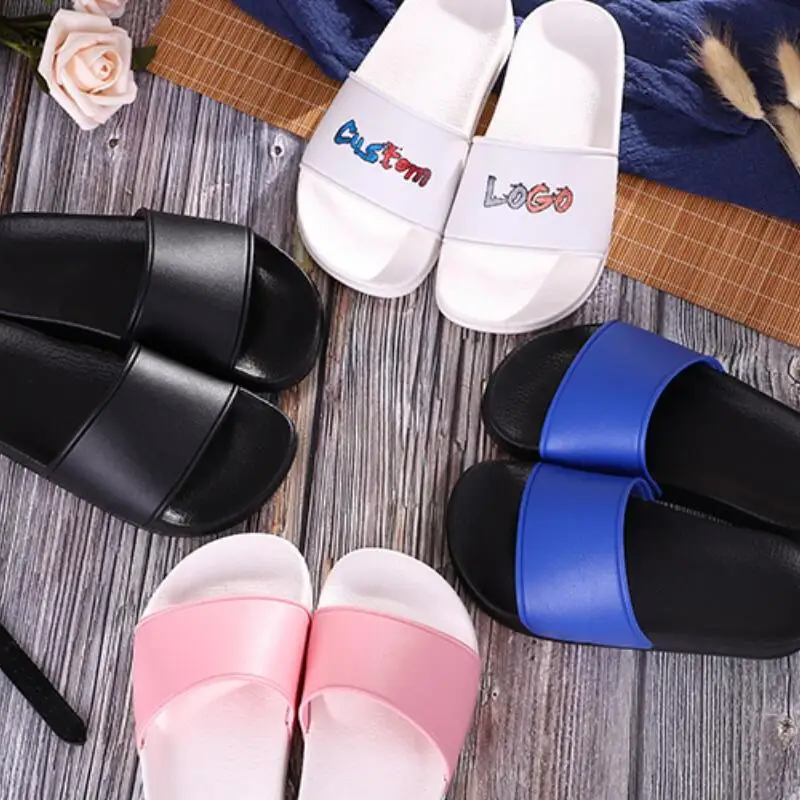 new arrival beautiful stylish soft pu blank slide sandal summer slippers for kids girls