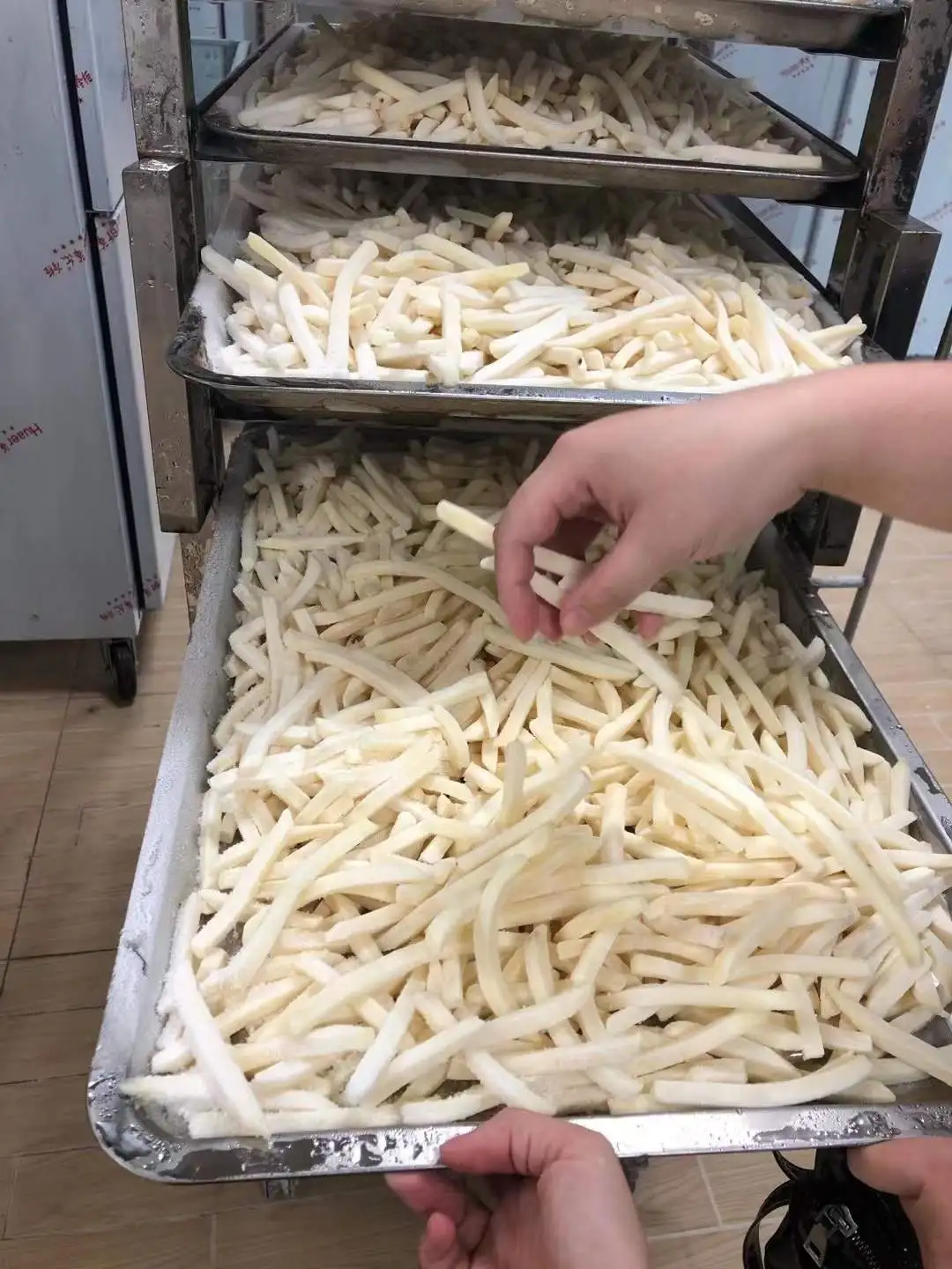 100kg/h 150kg/h 200kg/h semi automatic frozen french fries production line