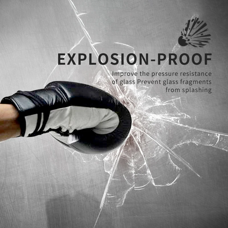2mil 4mil 8mil 12mil Anti-Theft Explosion Protective Safety Window Glass Film Transparent Security Film For Home