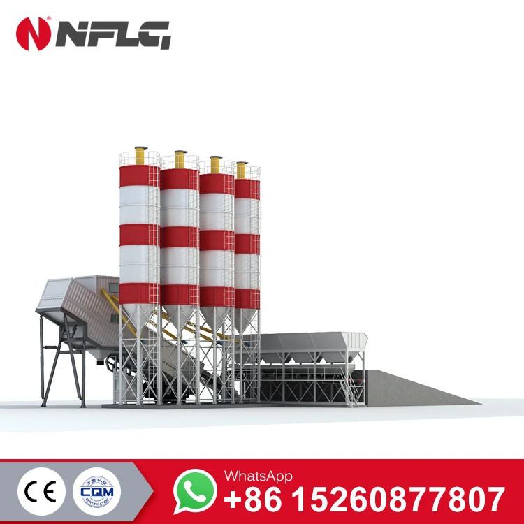 
HZS75A Mini Mobile Concrete Batch Plant For Sale 