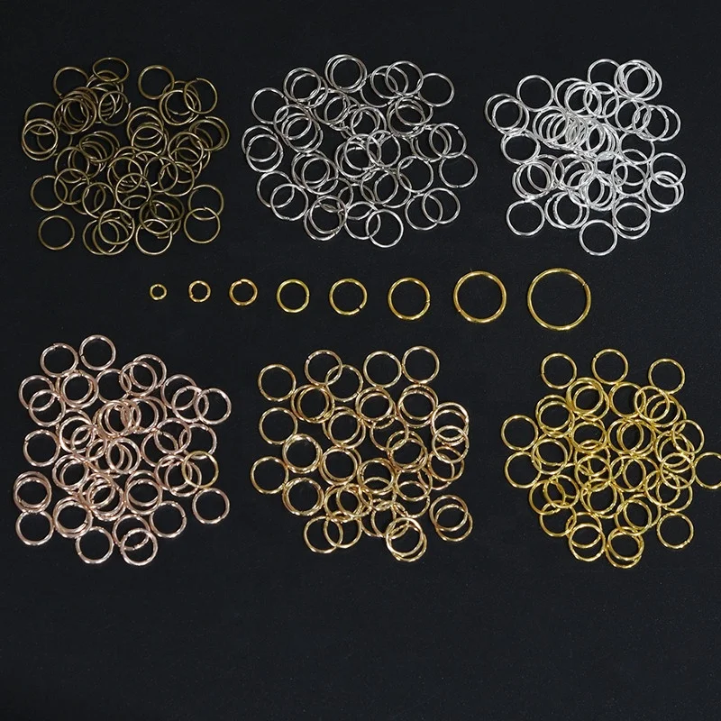 Wholesale Bulk Price By Kg Steel/Gold/Rose Gold Color Diy Jewelry Finding Components Split Open Jump Rings For Jewelry Making