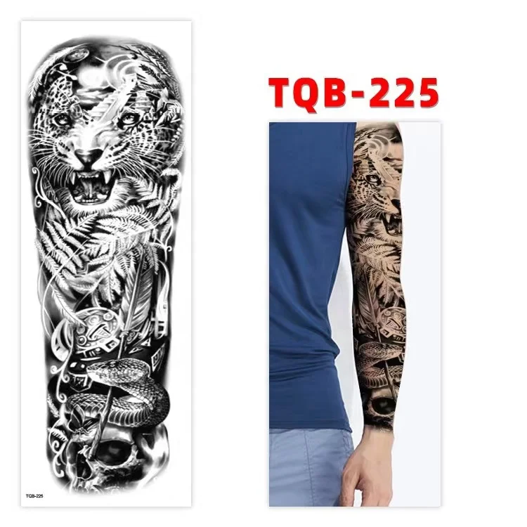 New waterproof owl rose skull totem wild wolf lion large arm leg temporary tatoo stickers