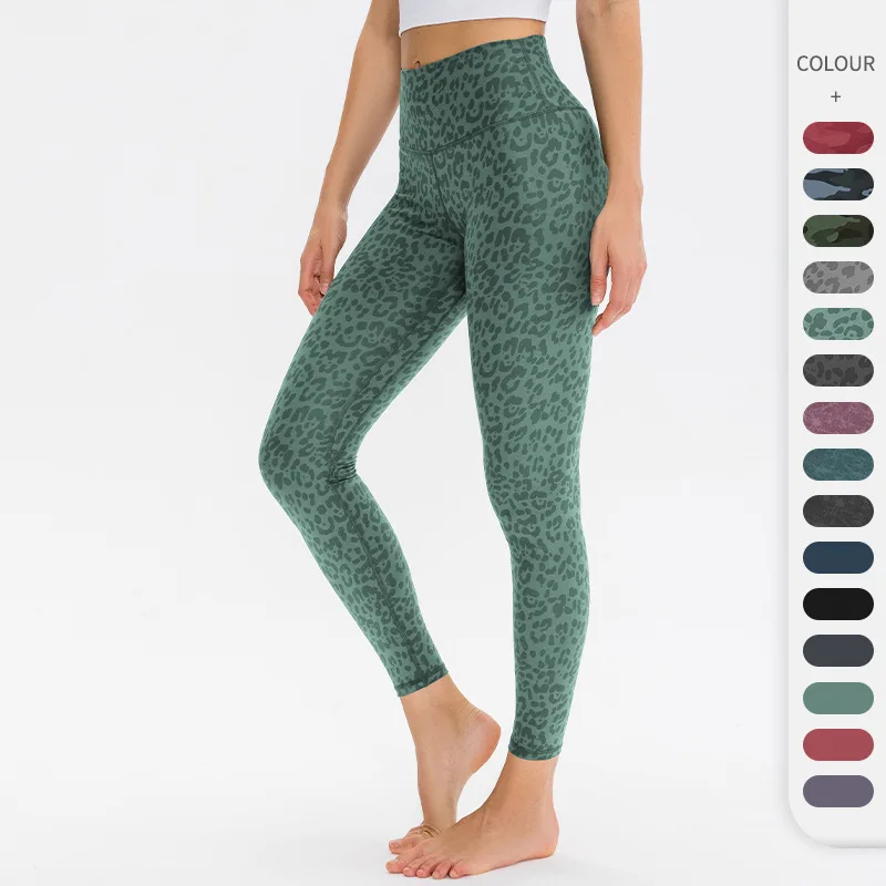 Custom Your Own All Over Printing Leopard Tie Dye Sports Wear Wholesale Woman Yoga  Printed Tights Leggings