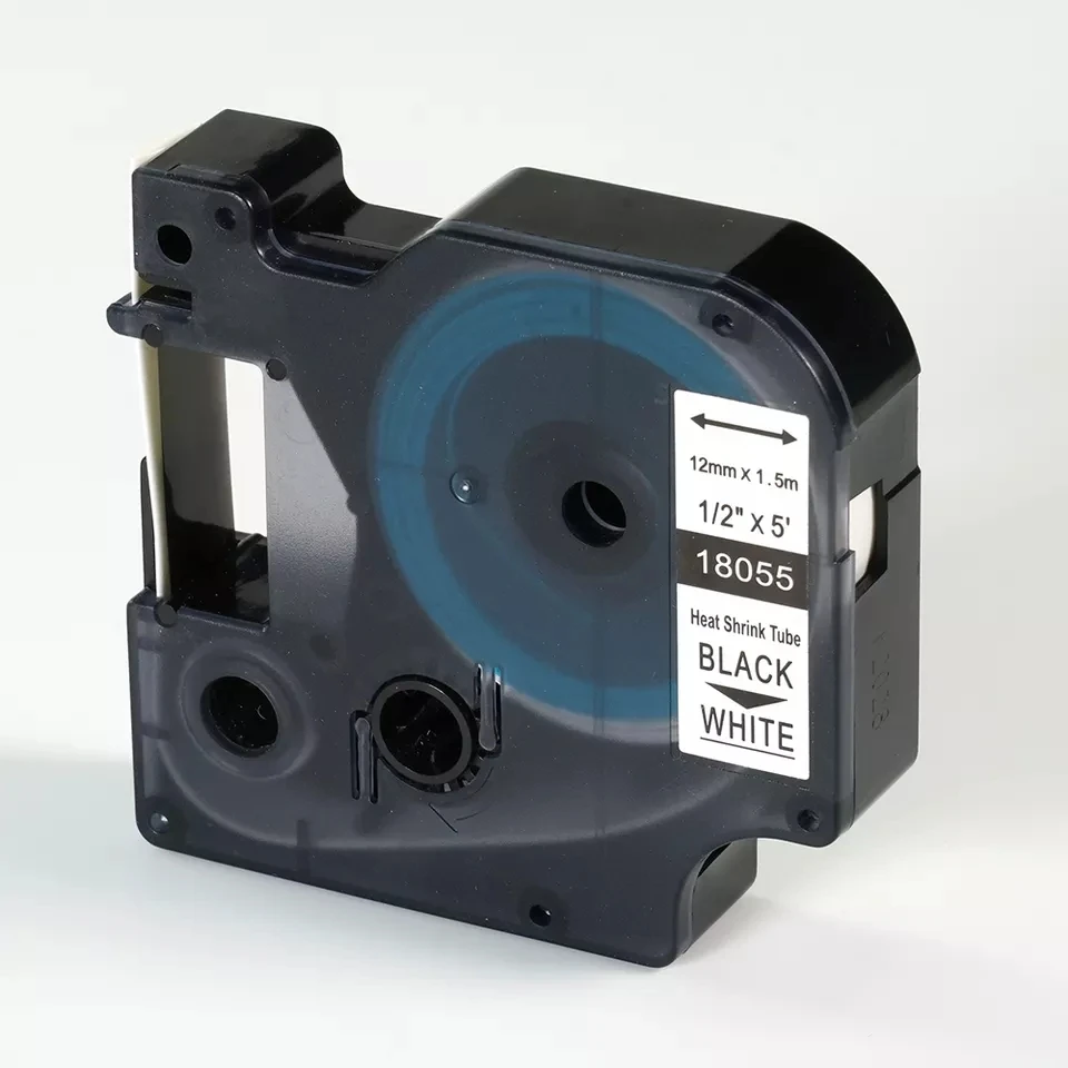 1/2 Inch Black on White 18055 Black on Yellow 18056 PVC Shrink Tube Heat Shrink Tubing 12mm for Dymo Rhino 4200 5200 600