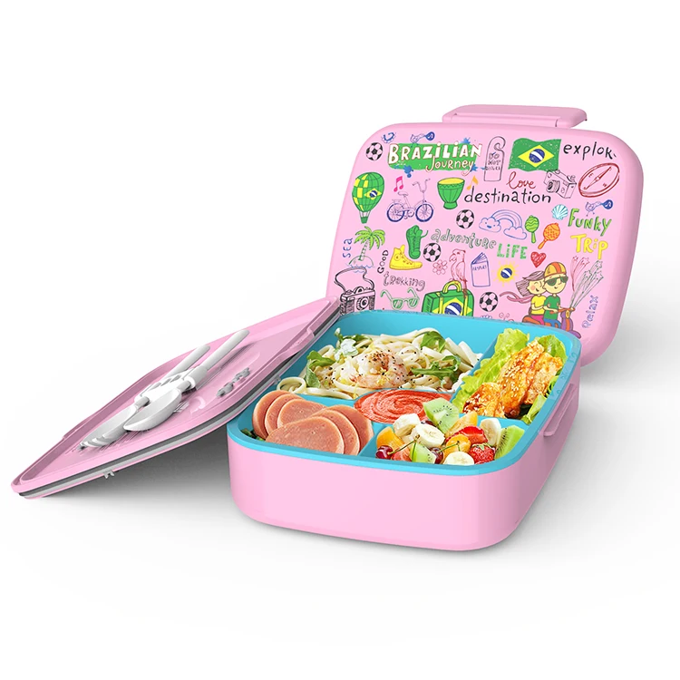 look back wholesale factory price microwave over safe plastic leak-proof tiffin bento lunch box for kids