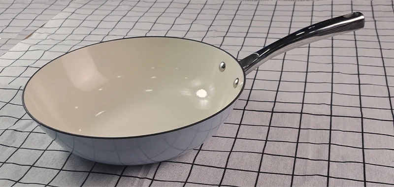 Stainless steel handle skillet enamel light cast iron frying pan cookware