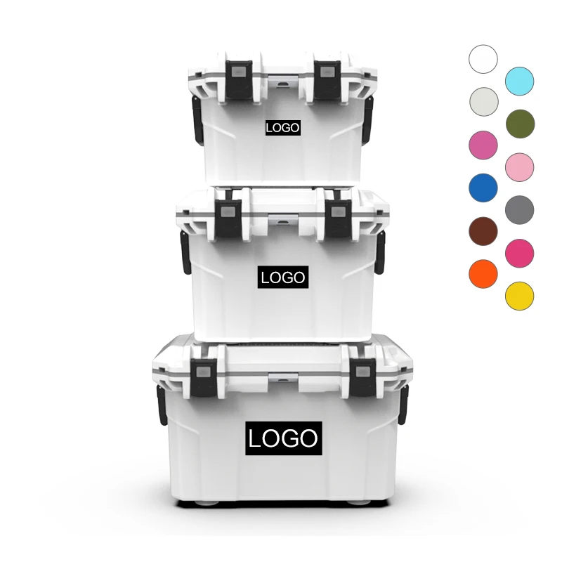 Top Selling Large Size 90QT Wheeled Ice Chest Fishing Camping Cooler Box Injection Ice Chest Box Coolers With Wheels