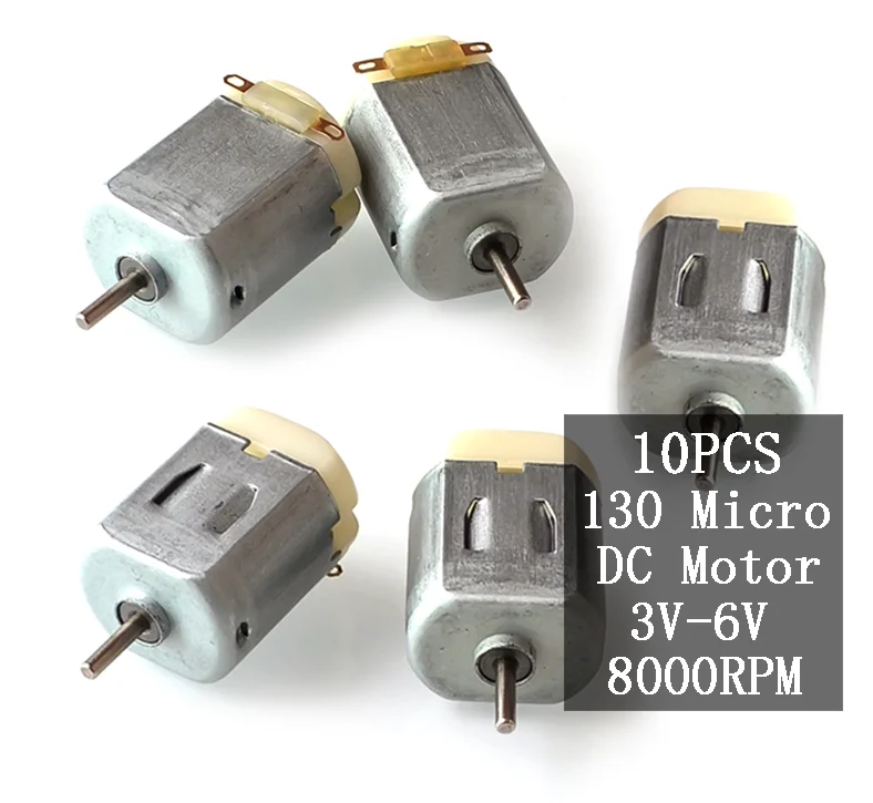Электронный 130 микро двигатель постоянного тока 3 В-6 В миниатюрный электродвигатель четырехколесный для игрушек «DIY» электрический умный автомобиль велосипед