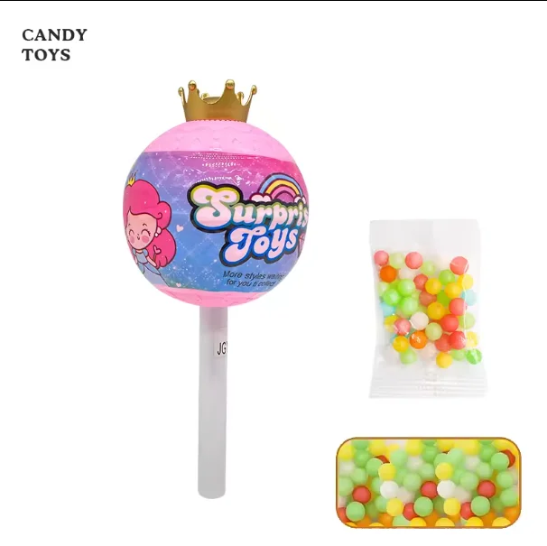 Big Lollipop Candy With Surprise Toys Sweets With Stand High Quality Candy Toys