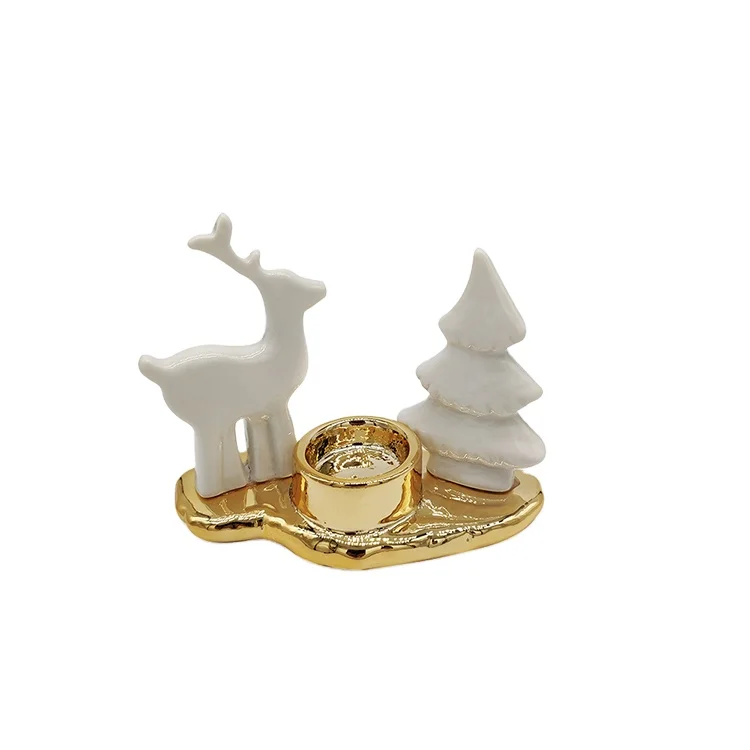 Wholesale Christmas Home Decoration Handmade Ceramic Tealight Star Shape Candle Holder