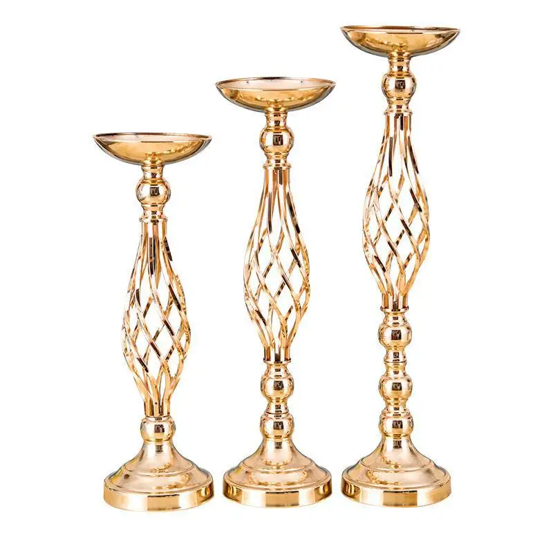 European-style Iron Nordic Ins Wedding Table Decoration Iron Flower Arranger Art Gold  Vase