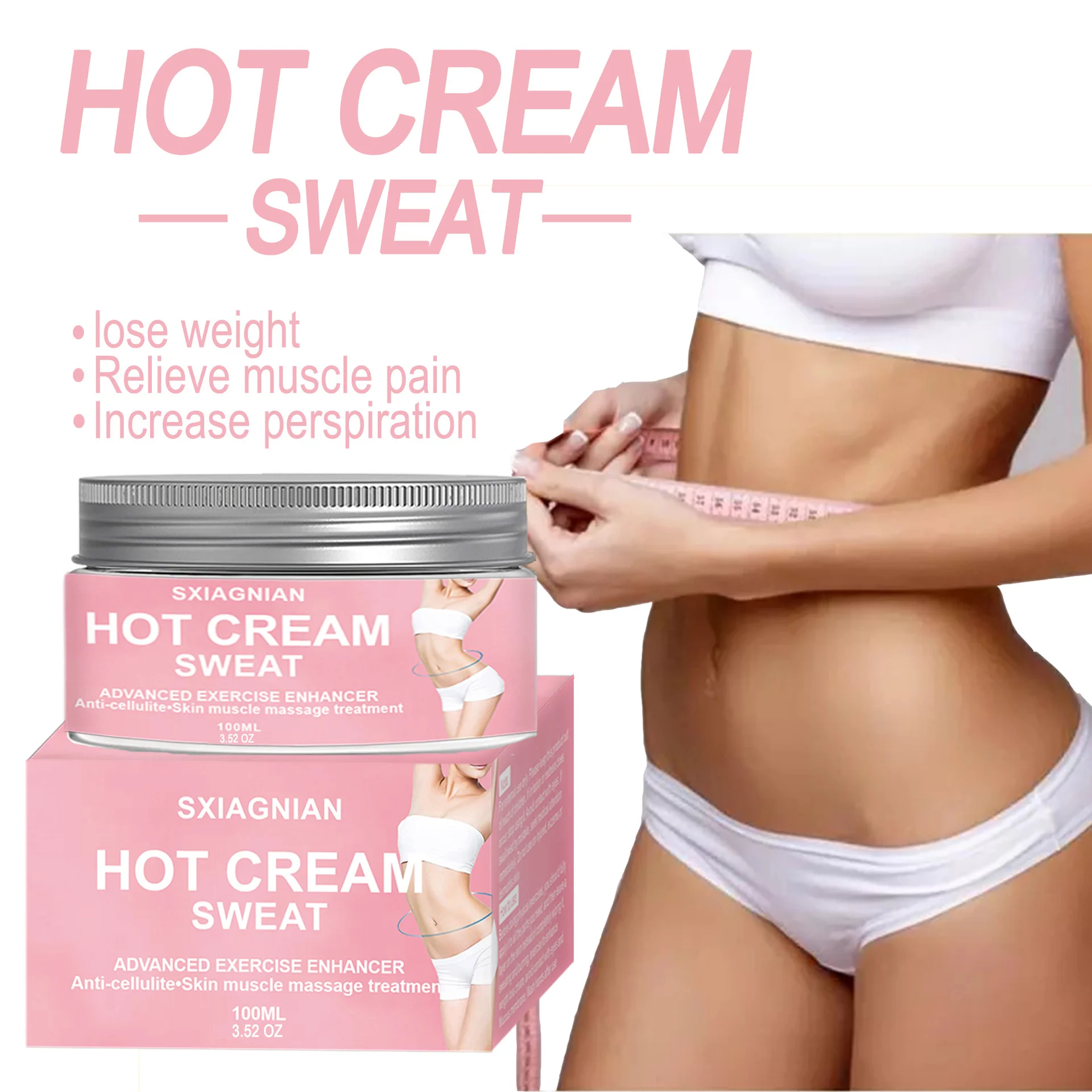 Private Label Custom Logo Natural Organic Body Weight Loss Belly Fat Burner Shaping Cellulite Burning Sweat Hot Slimming Cream