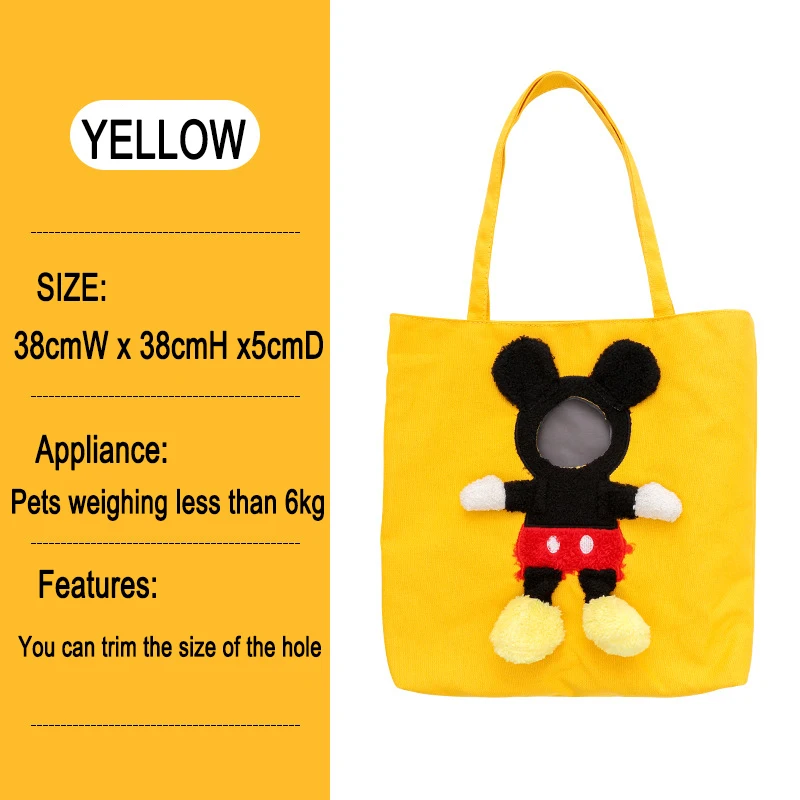 2022 New Cartoon Design Tote Bag Internet Celebrity Hold Dogs Cats Pet Cotton Canvas Tote Bag student shoulder Cross Body Bag