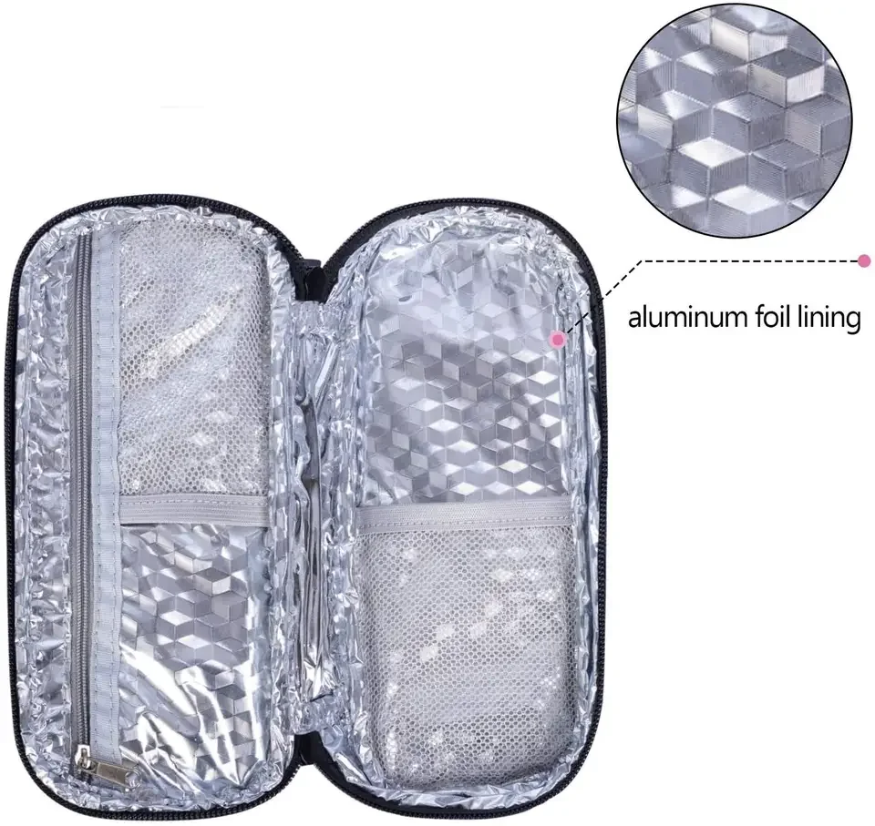 Waterproof Travel Breast Milk Cooler Bag Portable Medical Cooler Bag Diabetic Insulin Case With Ice Pack