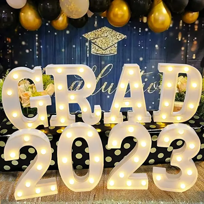 Class of 2023 Graduation Party Decorations LED Marquee Light Up Letter GRAD 2023  for Graduation Decorations