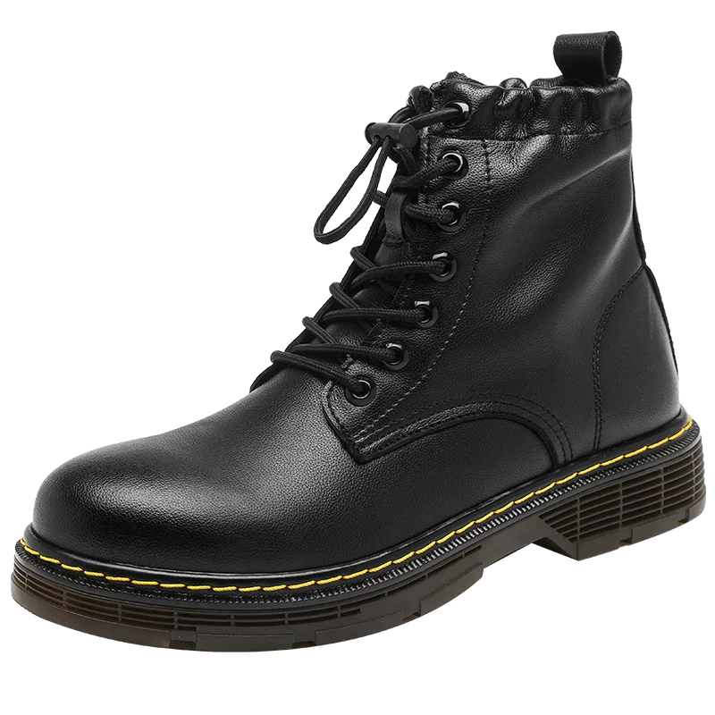 2021 Designer Winter Business Black Leather Ankle Sneaker Boots For Men Shoes