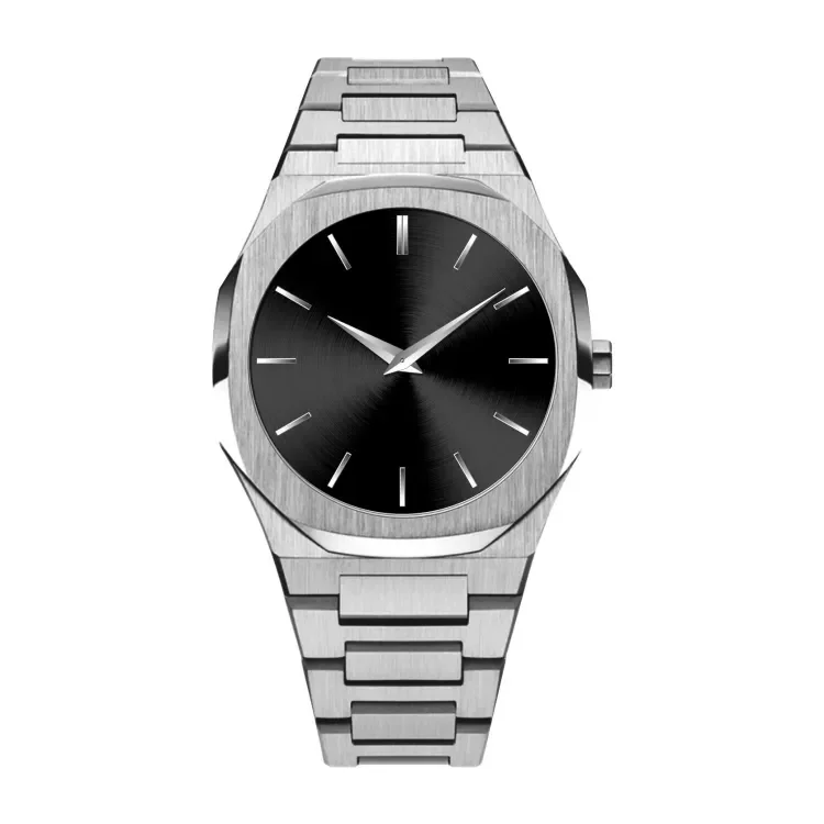 Low MOQ Classic stainless steel Custom Made Own Brand Waterproof Minimalist design OEM ODM Gold Quartz watch for men