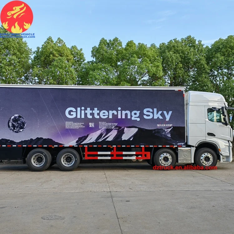 Shacman 6X4 LHD 80-100 square meters performance exhibition advertising stage truck for sale