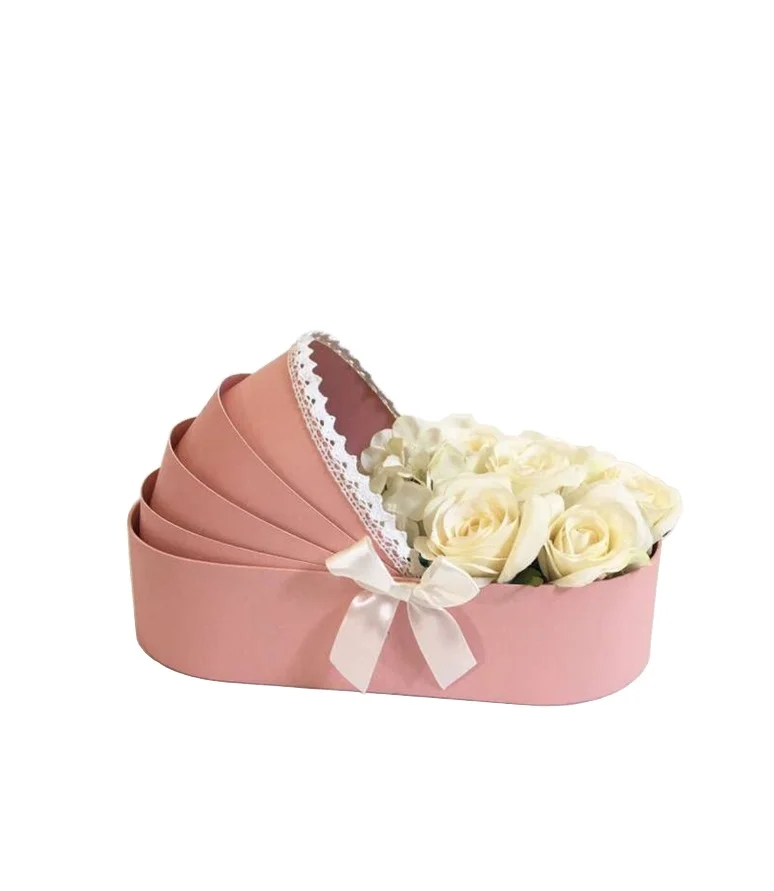Оптовая продажа Подарочная коробка для детской люльки с цветами в наличии подарочные коробки цветов детская корзина