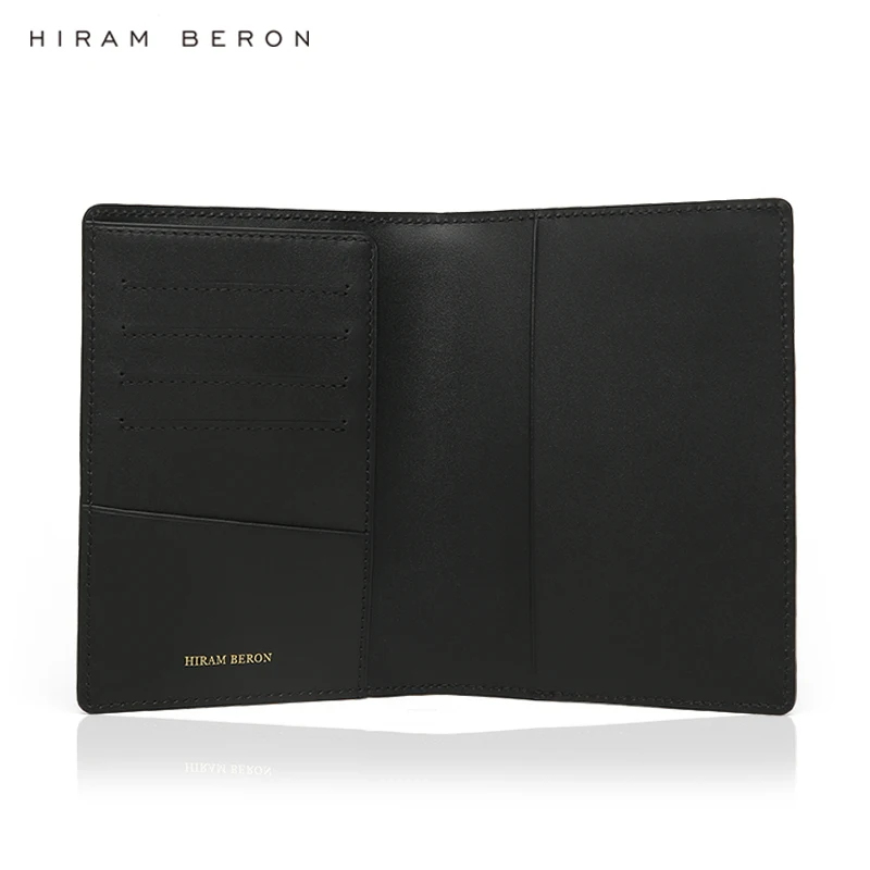 Hiram Beron Red Italian Leather Passport Case Leather Wallet
