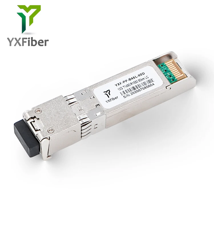 совместимый оптоволоконный канал 10GBASE-BX10-D BiDi SFP + 1330nm-TX/1270nm-RX 10 км DOM Simplex LC приемопер