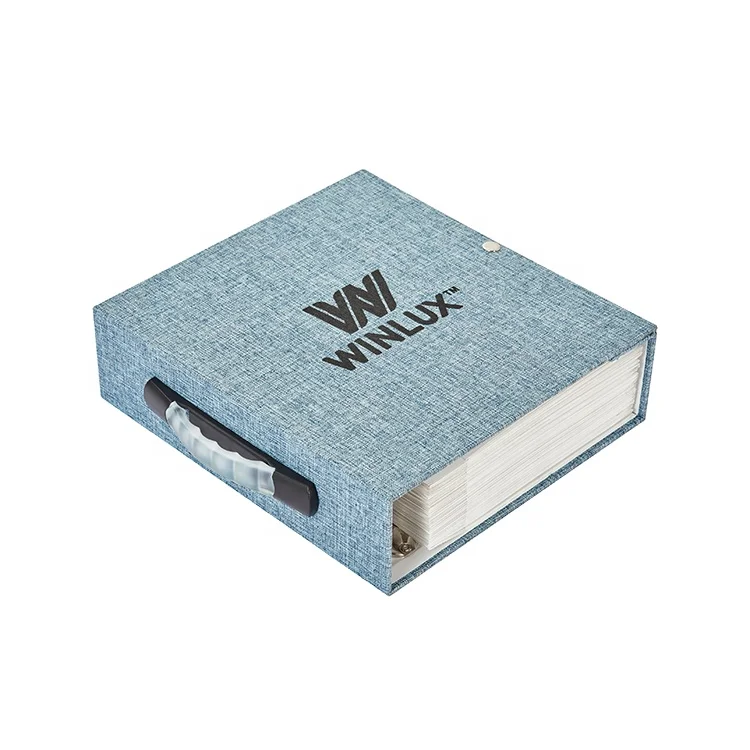 Newest b4 size textile sample clip cardboard display folder swatch book