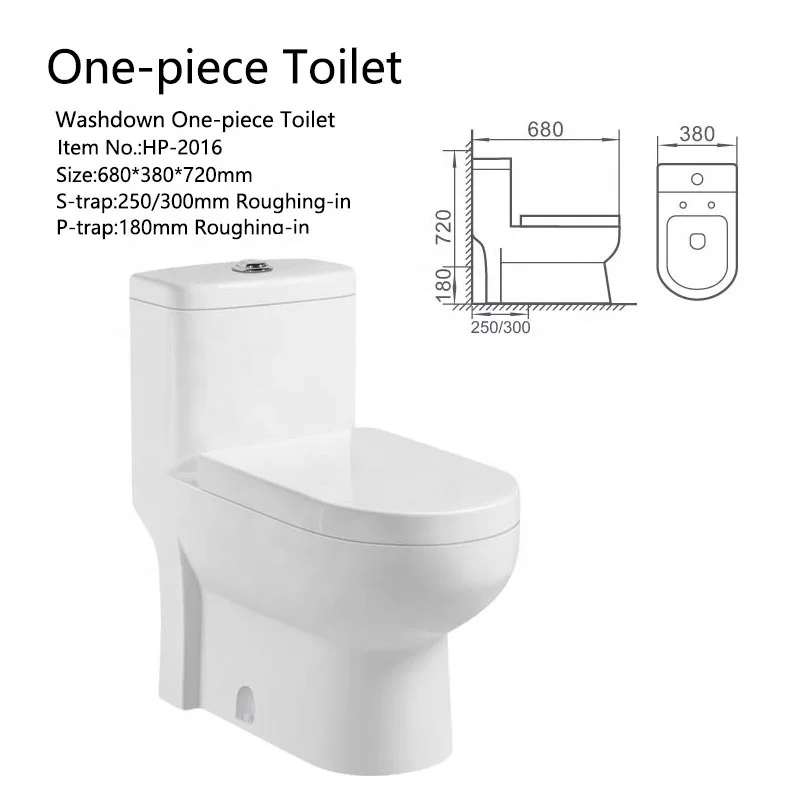 bathroom ceramic one piece toilet wc