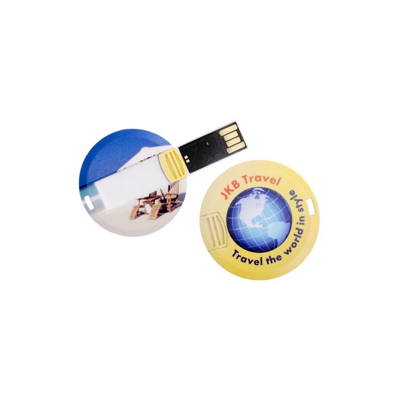 Fillinlight Round Name Card Shape USB Flash Drive Coin Bargaining Chip Round Name Card USB Flash Drive