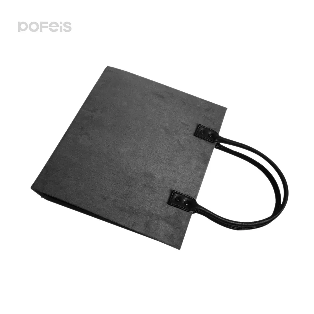Oem Simple Special Color Sample Display File Folder Pu Leather Exhibition Book Presentation Folders With Handle