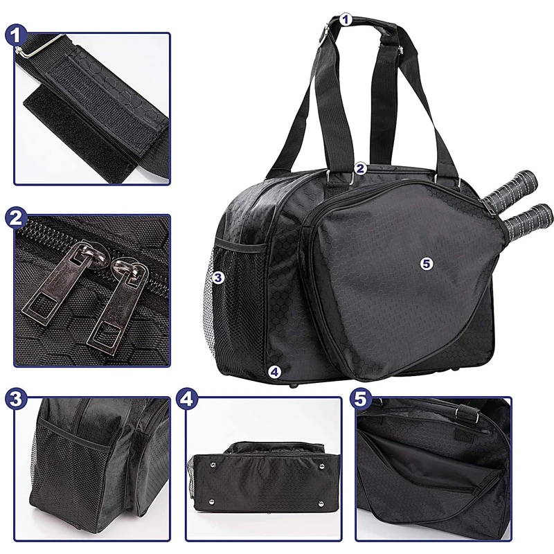 Tote Premium Pickleball Bag Woman Men Paddle Bags Sports Pickleball With Large Capacity Water Resistance Racket Storage Bags