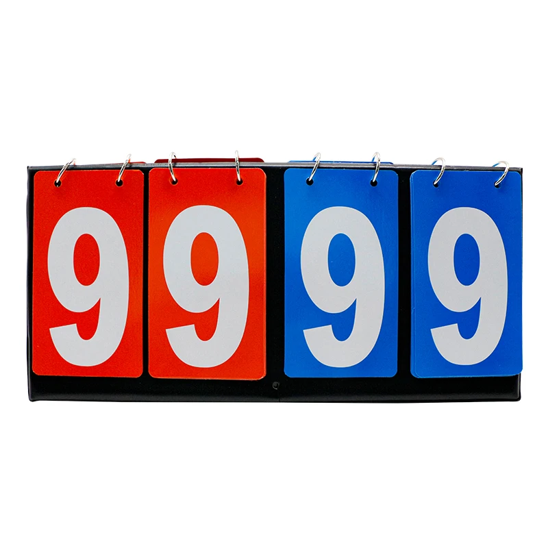 High Quality Portable Four-digits Basketball Score Board Flip Scoreboard Manual PVC ScoreBoard for Football Volleyball Tennis