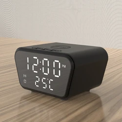 2021 factory patent Temperature digital led display alarm clock 3 in 1 15W type C fast wireless charger