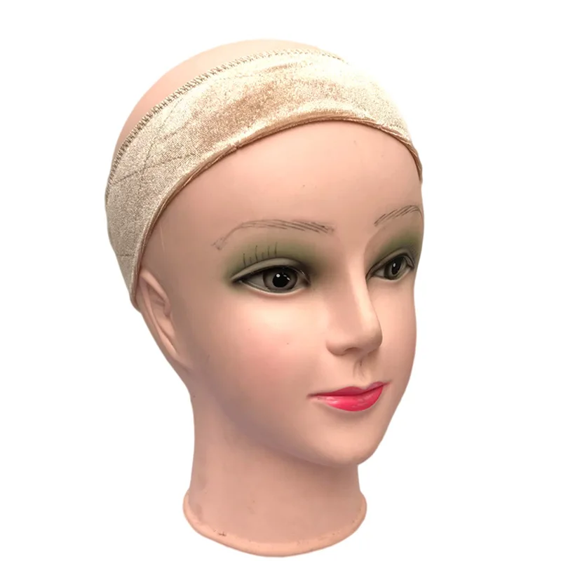 Factory Brown Black Skin Color Hair Wig Band Adjustable Wig Grip Band Velvet Use for Holding Wigs Easily