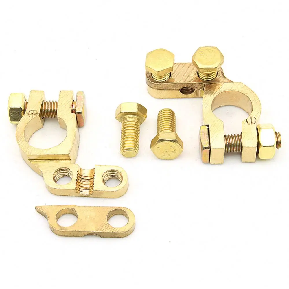 Ruised-BTL042  Brass Battery Terminal Clamps, Battery Terminal Connectors for Car and Boat