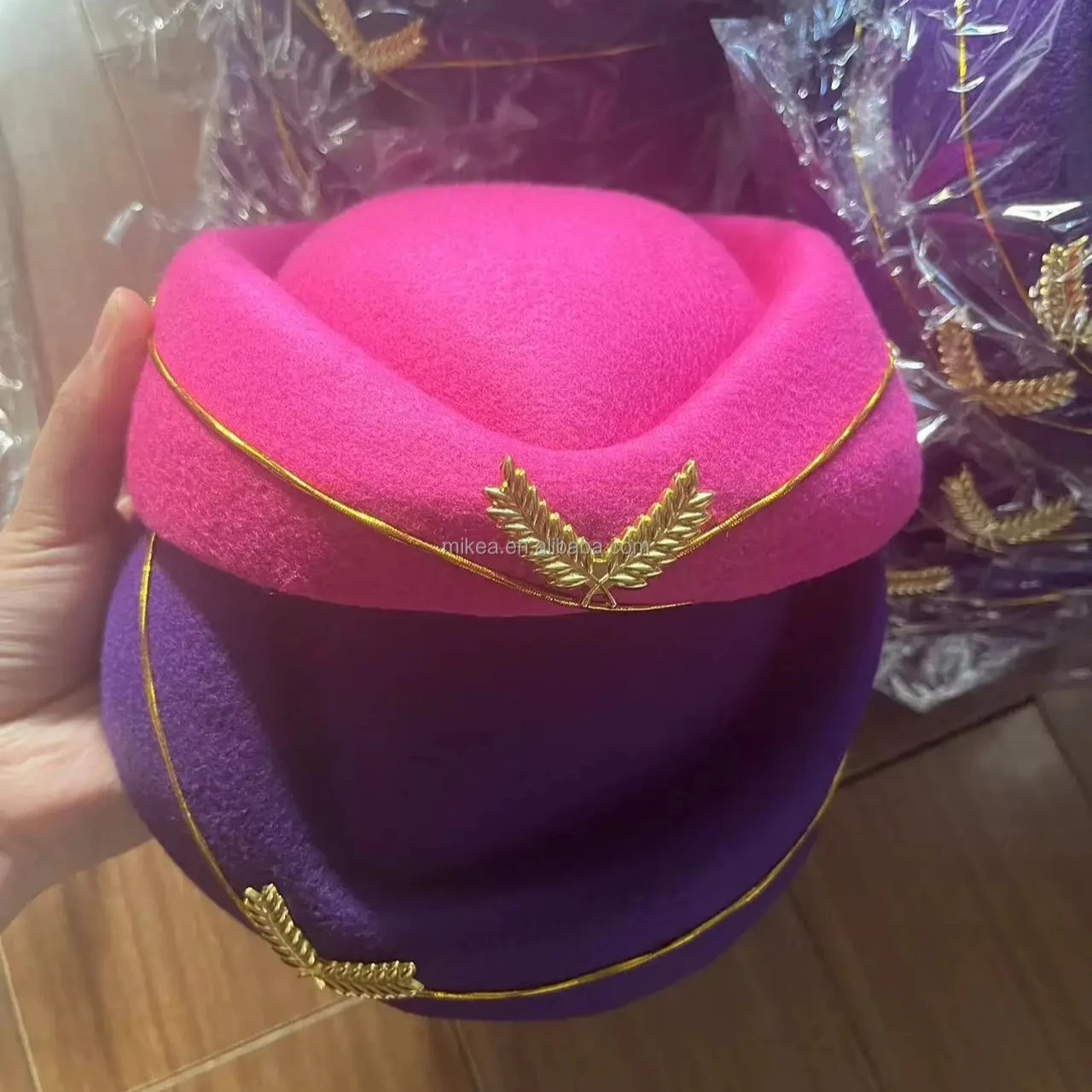 Custom air plane flight Costume Cosplay career stewardess etiquette hostess attendant beret hat