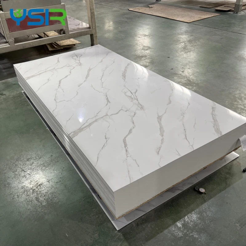 China Yansen high quality top supplier waterproof flexible soft wall panel marble board alternative PVC UV marble sheet