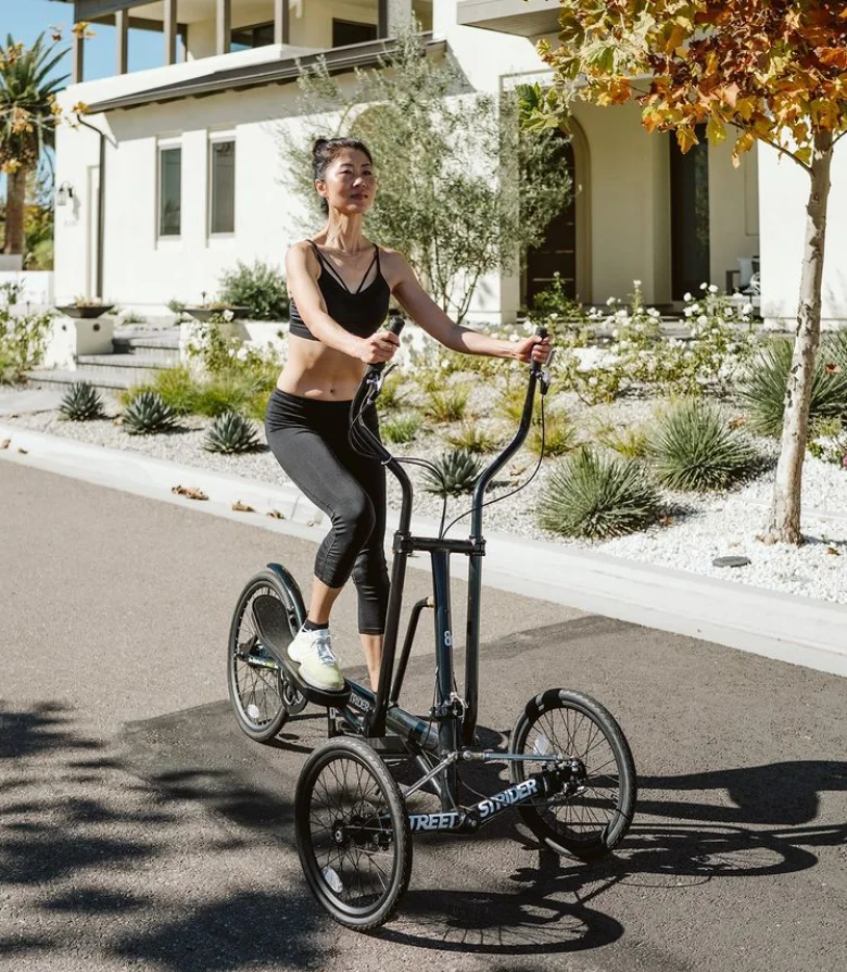 8s Hot selling cardio training outdoor/indoor sports equipment folding streetstrider elliptical bike