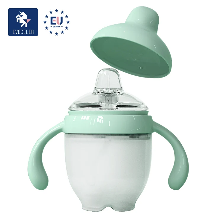 
EVOCELER 240ML/160ML Soft No BPA Anti-fall Anti-Leakage Baby Water Bottle Silicone Bottles 