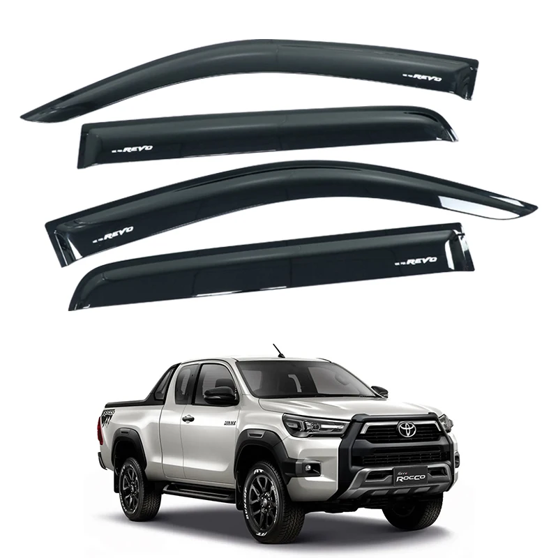 Factory Car Other Exterior Accessories Wind Rain Sun Visor Window Deflectors for Hilux Revo Vigo