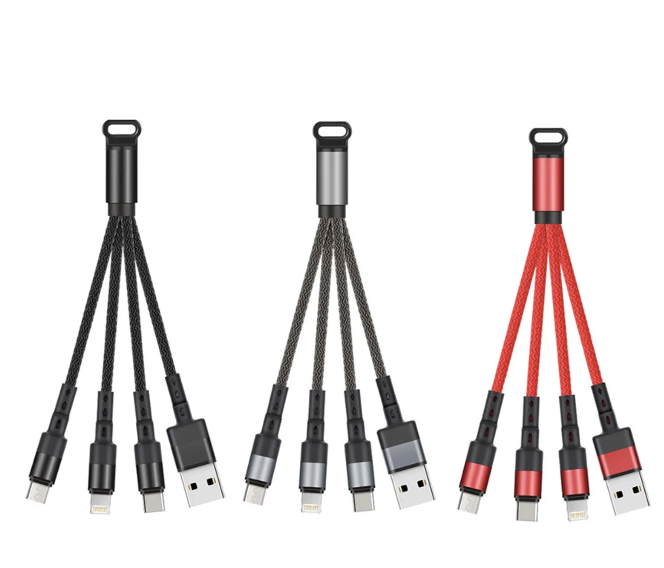 YK Design Cable  New 3in1 date Cable One drag three  Cute cartoon cable design top seller