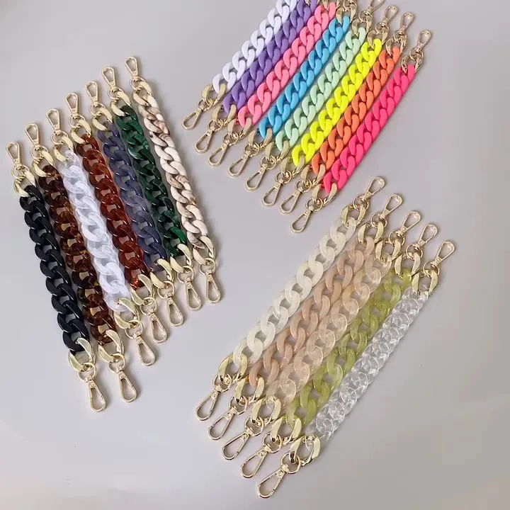 YIMYIK High-quality Resin Bag Handle Multi-color Fish Bone Acrylic Detachable Hand Bag Strap