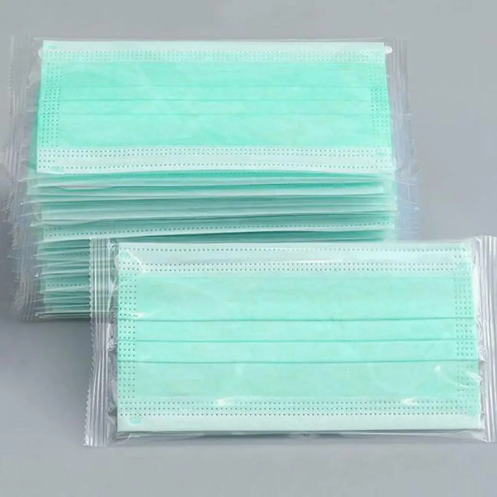 Comfortable Manufacturer Supply Disposable Non-woven  Individual Package Colorful Flat Loop Blue Face mask