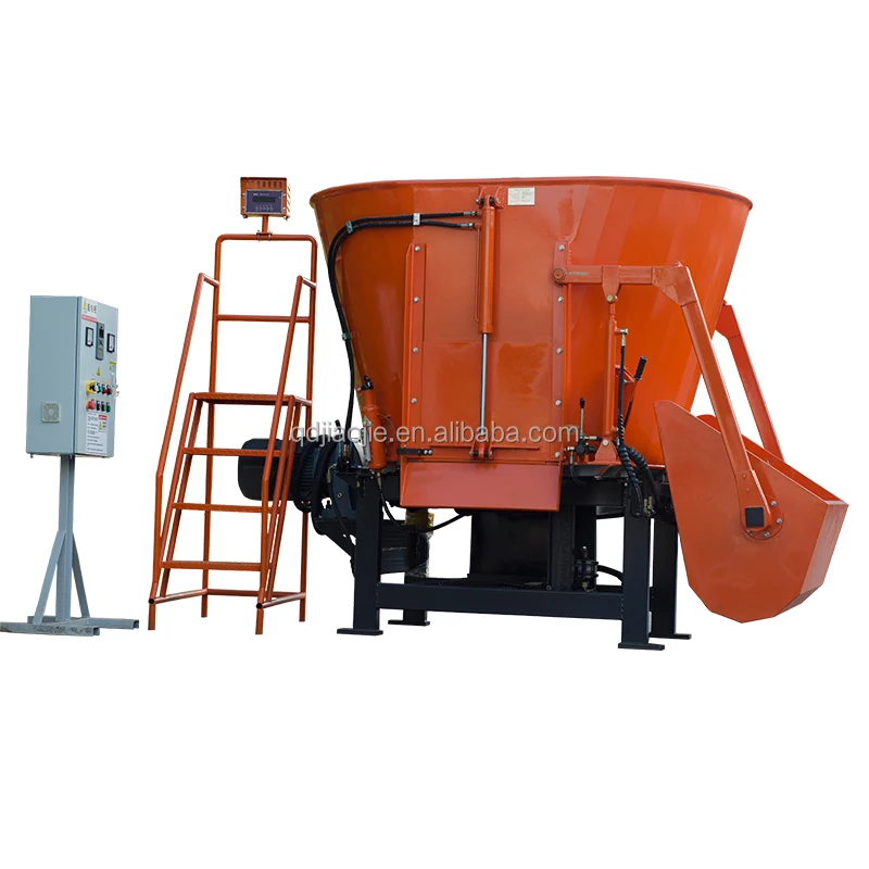 Vertical Stationary Dairy TMR Feed Mixer Machine 12m3 Husbandry Equipment Cow Livestock Feeder Equipment Q345B Steel JOINTTECH