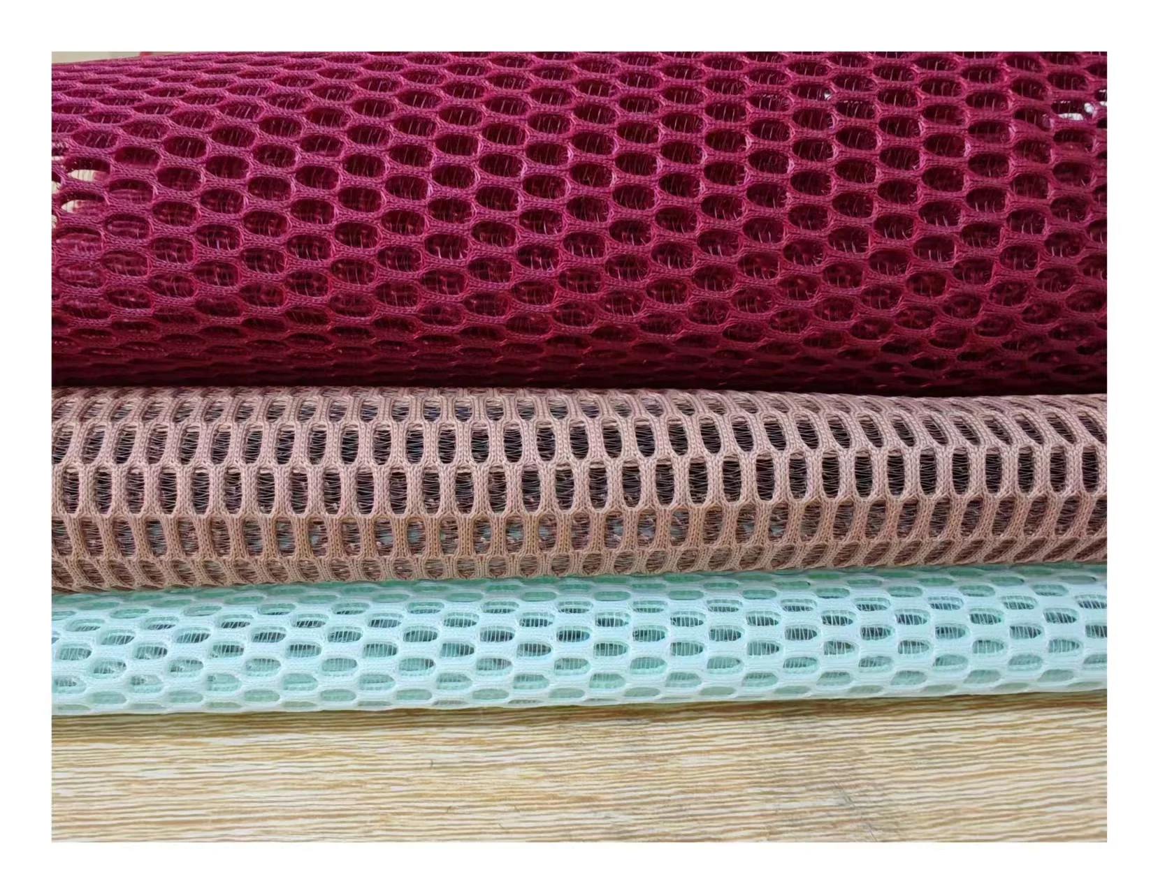 High Quality 100% Polyester 3D Mesh Sandwich Fabric Breathable Perforated Sports Material In-Stock Items