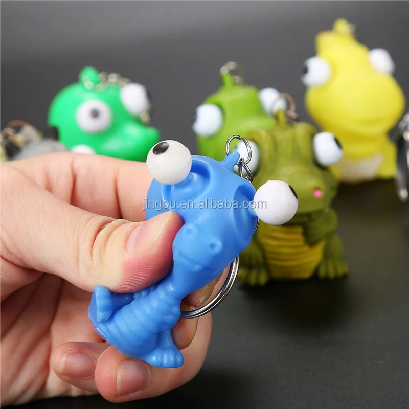 PVC Dinosaur Shape Animals Toys Eyes Pop Out Squeeze Popping Toy For Kids