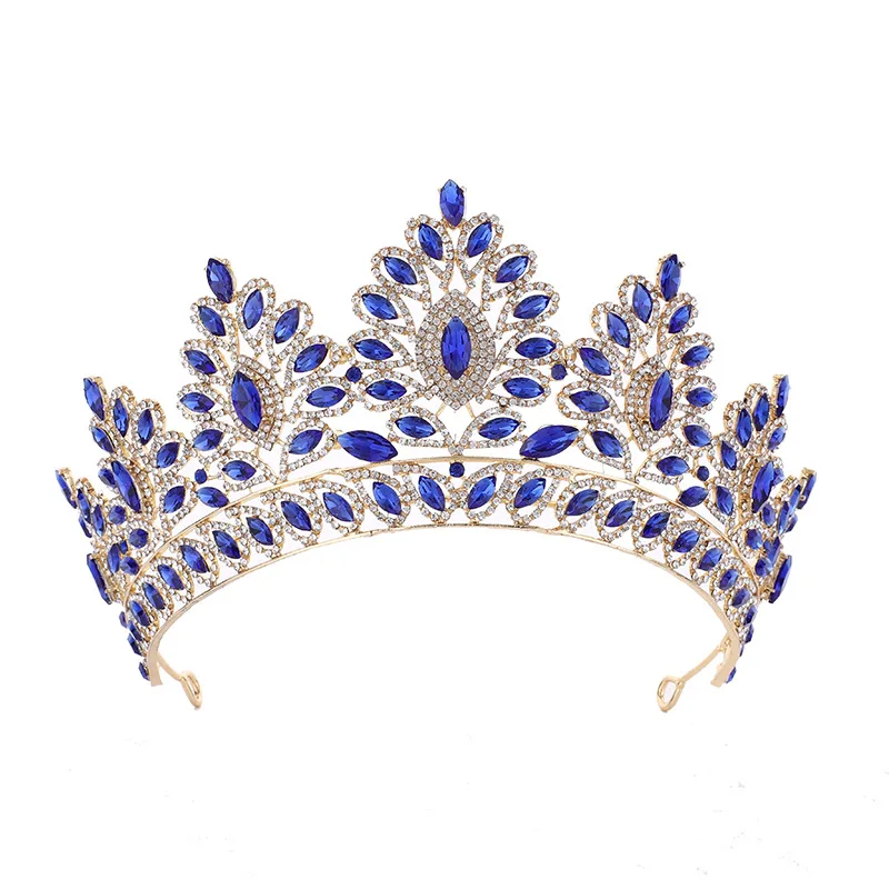 European Noble Luxury Bling Shiny High Quality Rhinestone Crystal Crowns Bride tiaras Wedding Dress Accessories