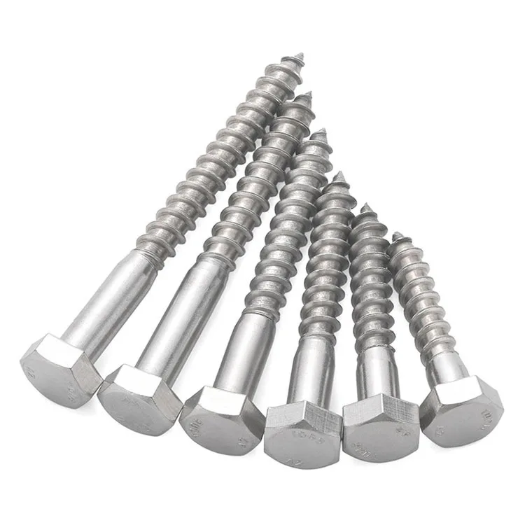 Parafusos de madeira DIN571 Zinc Hexagonal Wood Screws